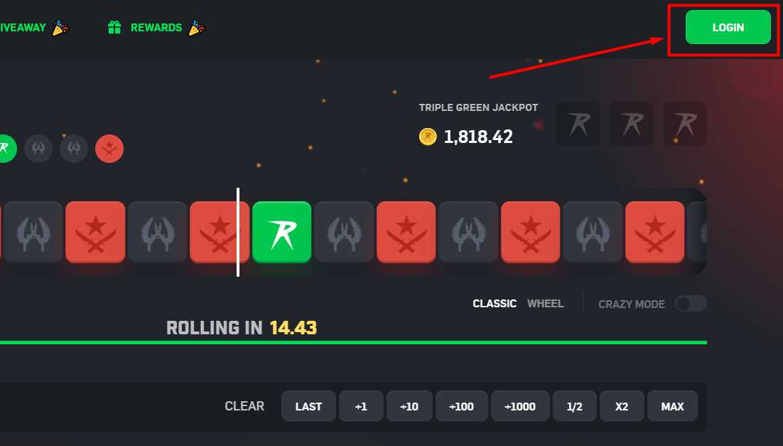 CSGORoll login and claim free coins