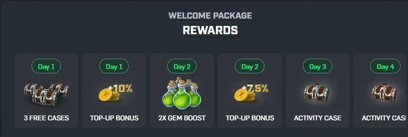 CSGORoll's welcome package with code BETREFS