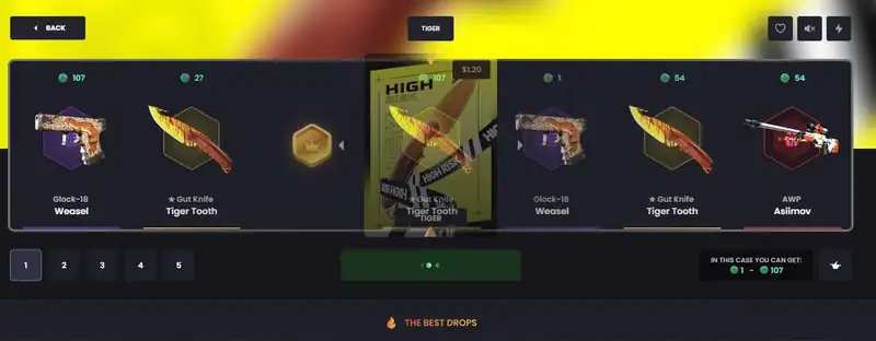 Opening the Tiger case on Key-Drop